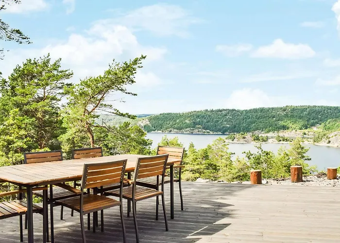 With Panoramic View Of Sandnesfjorden
