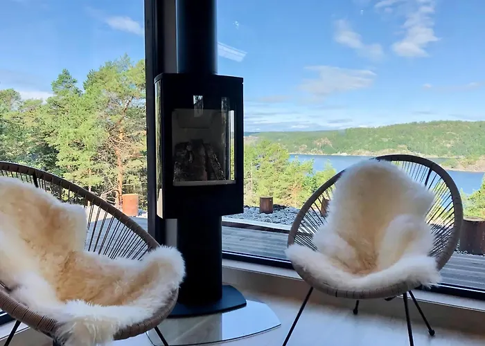 With Panoramic View Of Sandnesfjorden *